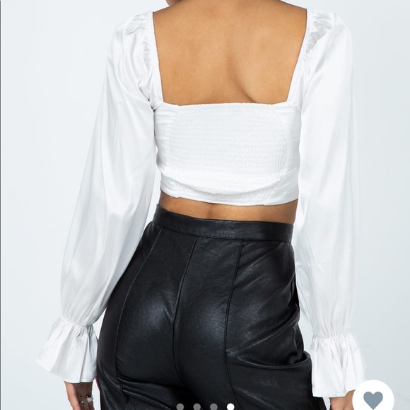 Jolie Long Sleeve Top White - Picture 3 of 3